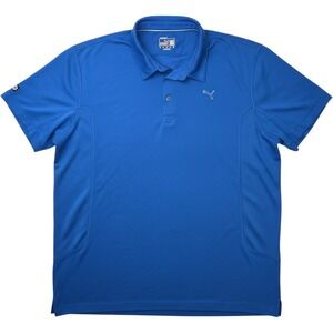 Puma Golf Mens Cool Cell Short Sleeve Polo Shirt Blue Athletic Top XXL